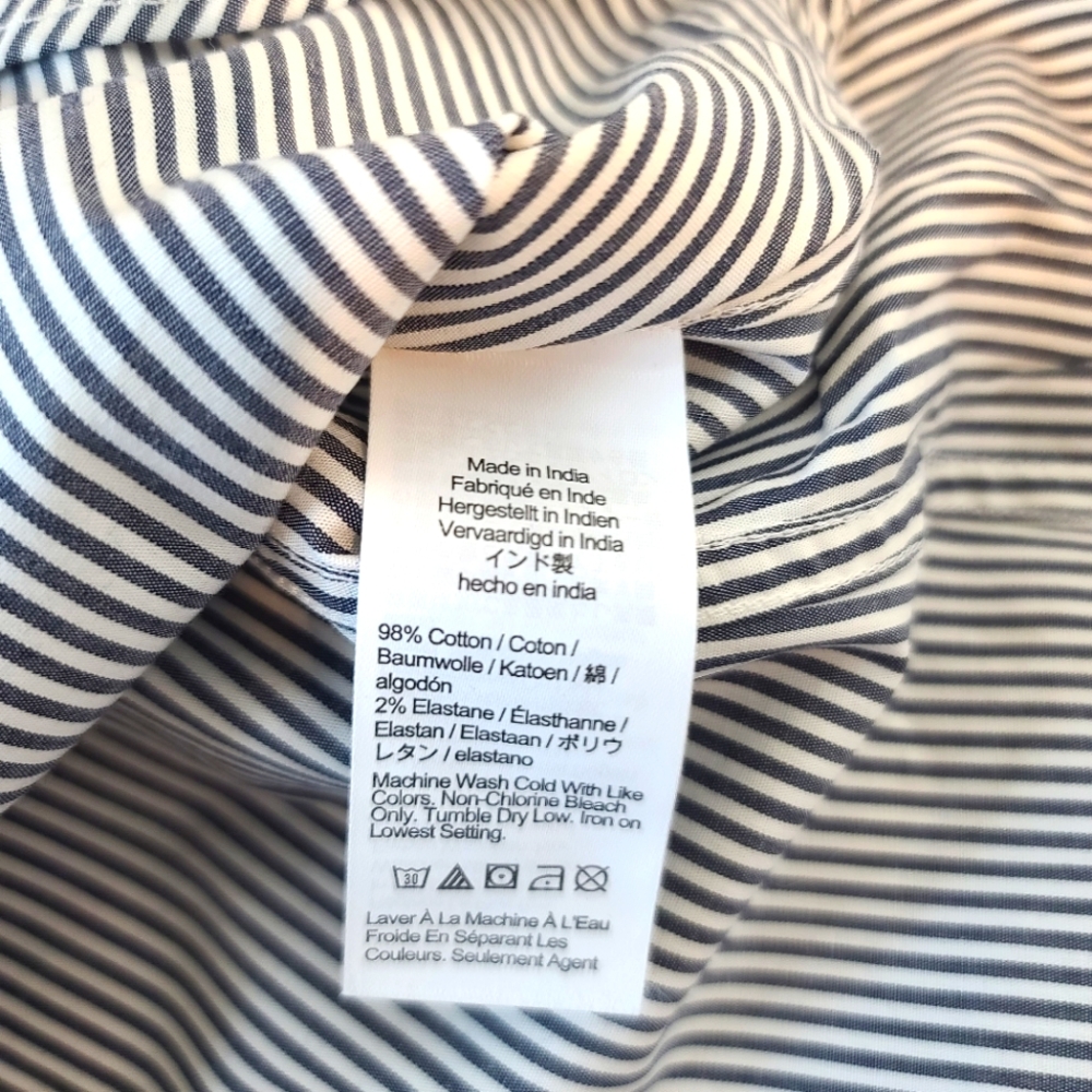 NWT J.Crew Wren Slim Fit Striped Button Shirt In Regenerative Cotton - Picture 7 of 8